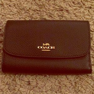 Coach Leather Wallet - Black